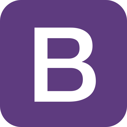 Bootstrap logo has letter B on a purple background