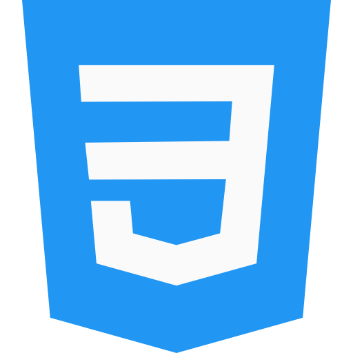 CSS logo have number 3 on blue background