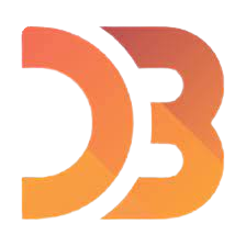 d3js logo has letter D and number 3 both in orrange