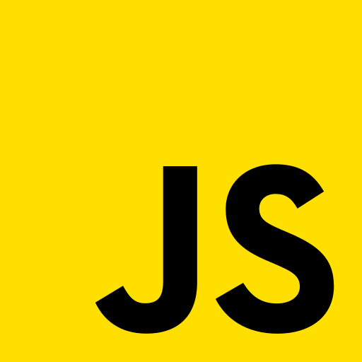 JavaSript logo have letters J and S on a yellow background