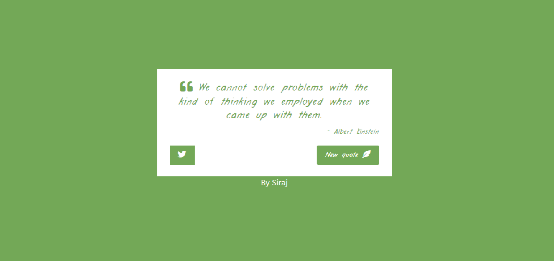 image of random quote generator website