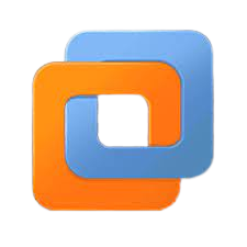 VM Ware logo looks like two entangled blue and orange squares