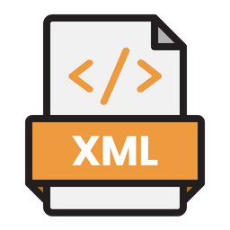 XML logo has a white paper with xml tag on it